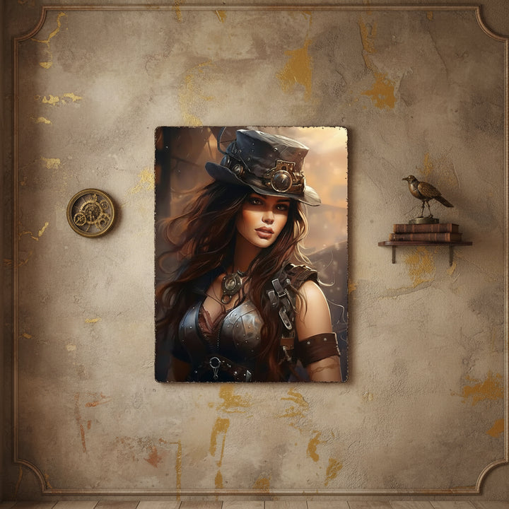 Steampunk-Style Wall Art Women