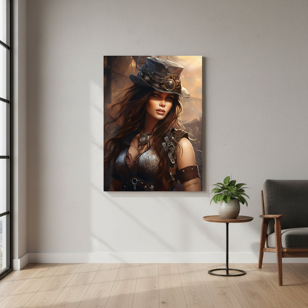Steampunk-Style Wall Art Women Fashion