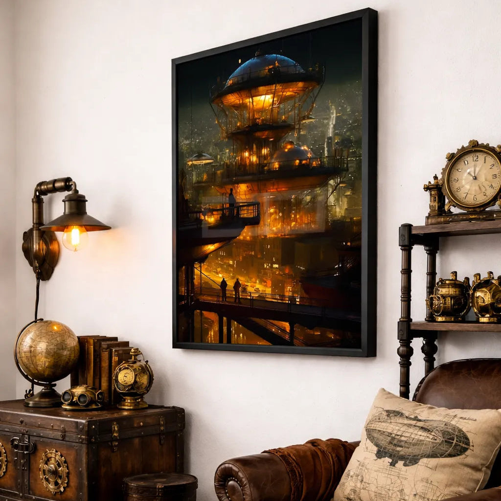 Steampunk-style Wall Art Poster Design