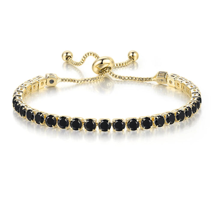 Steampunk Adjustable Zircon Bracelet 14k gold