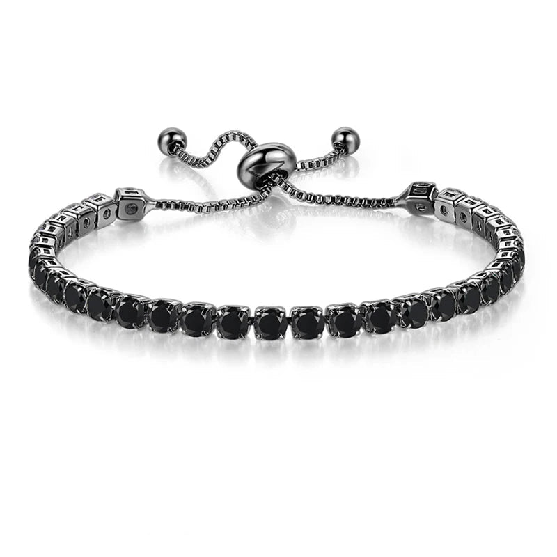Steampunk Adjustable Zircon Bracelet black gold