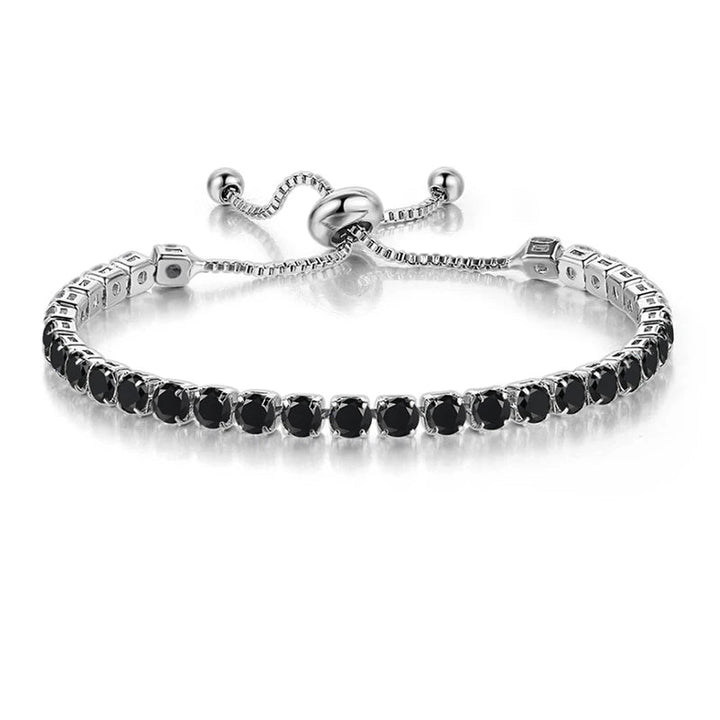 Steampunk Adjustable Zircon Bracelet white gold