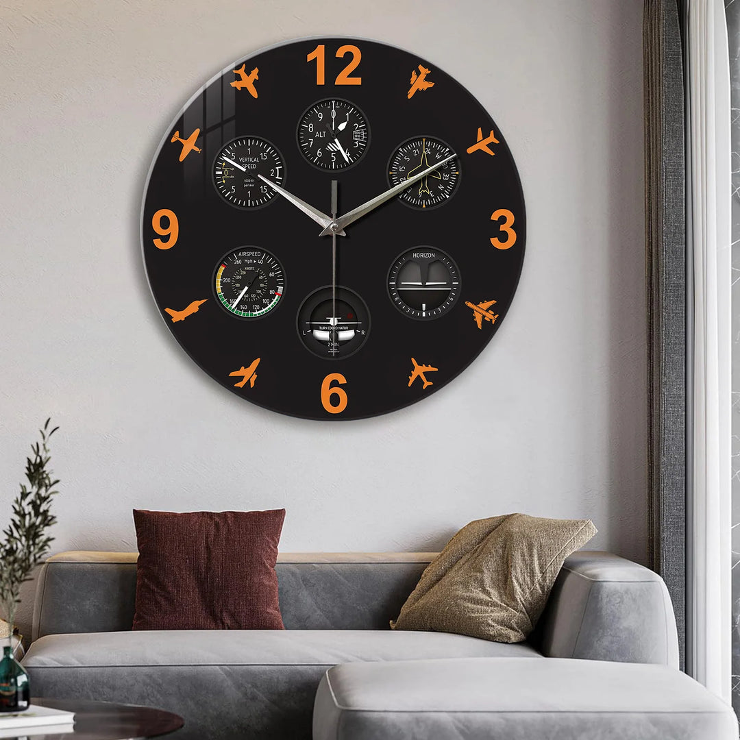 Steampunk Aircraft Dashboard Clock