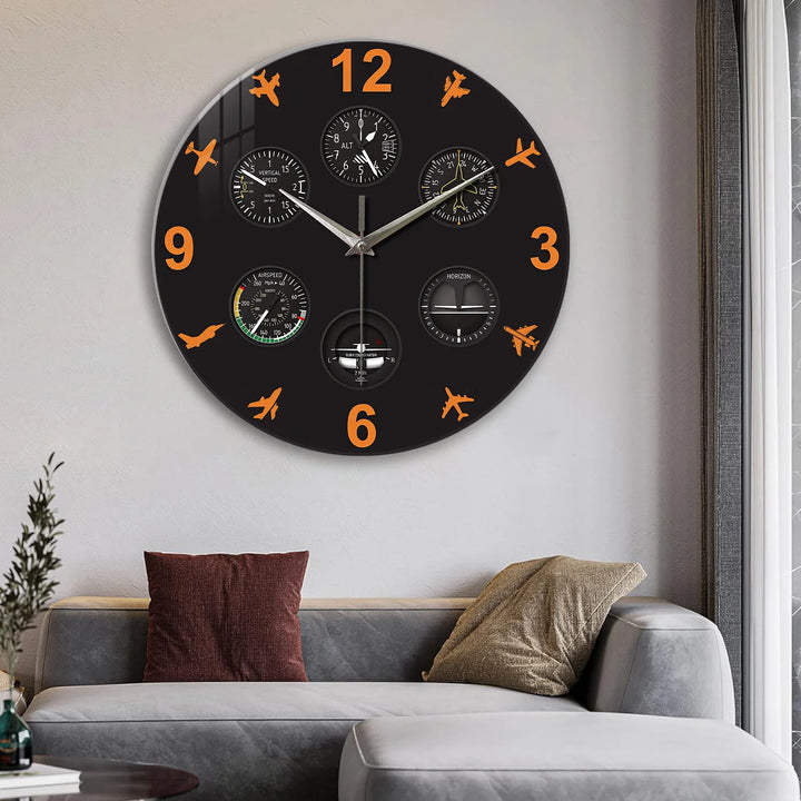 Steampunk Aircraft Dashboard Clock