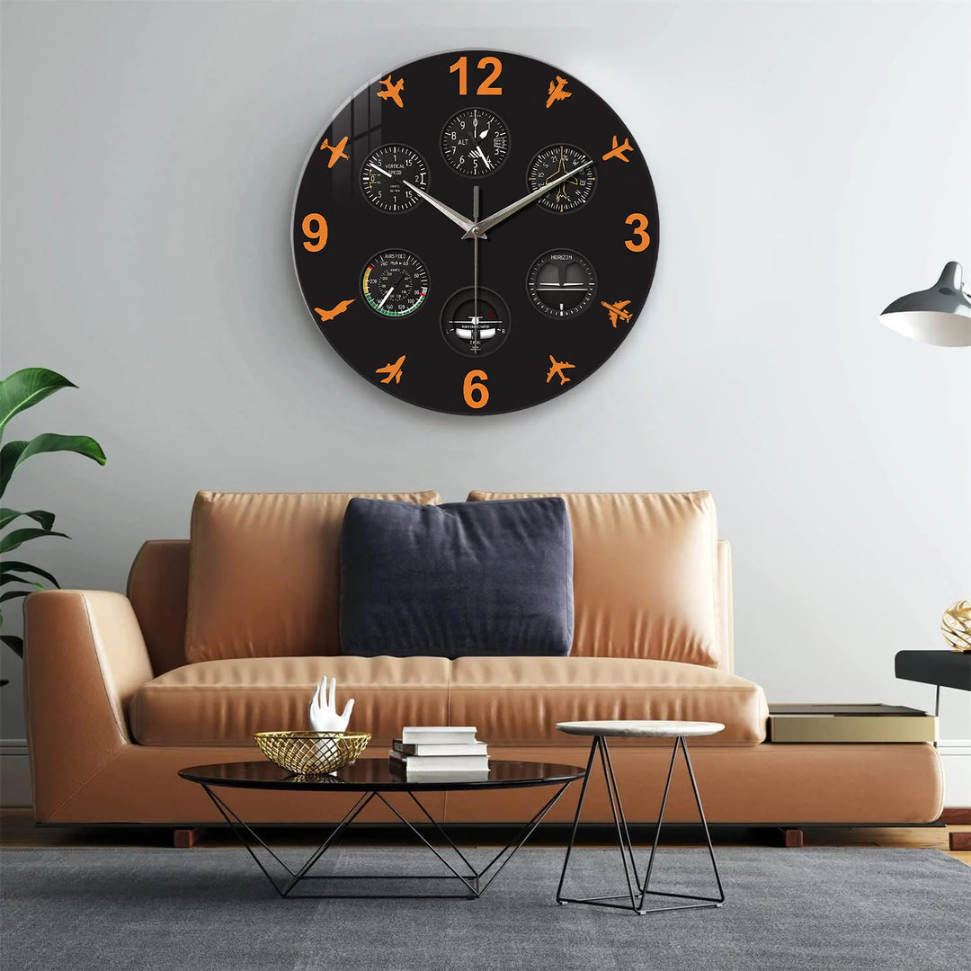 Steampunk Aircraft Dashboard Clock Stylish