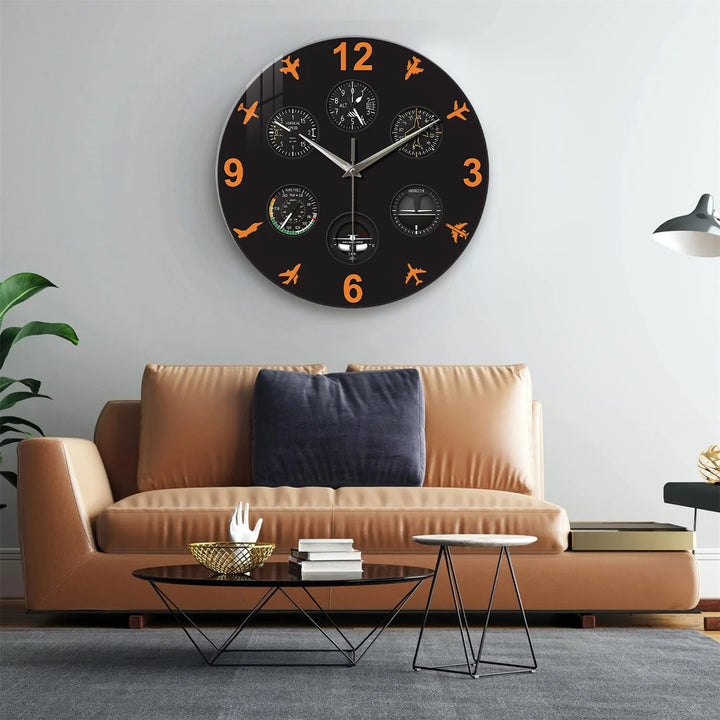 Steampunk Aircraft Dashboard Clock Stylish