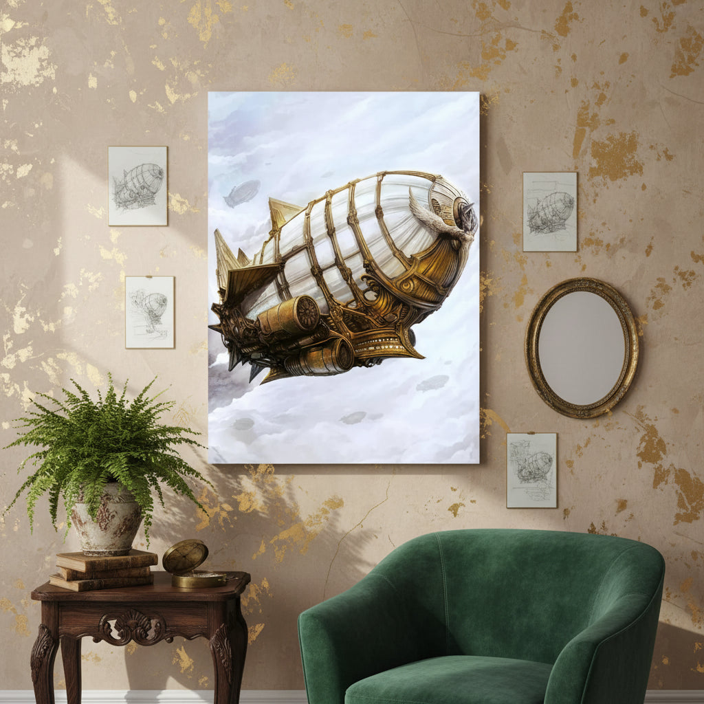Steampunk Airship Wall Art