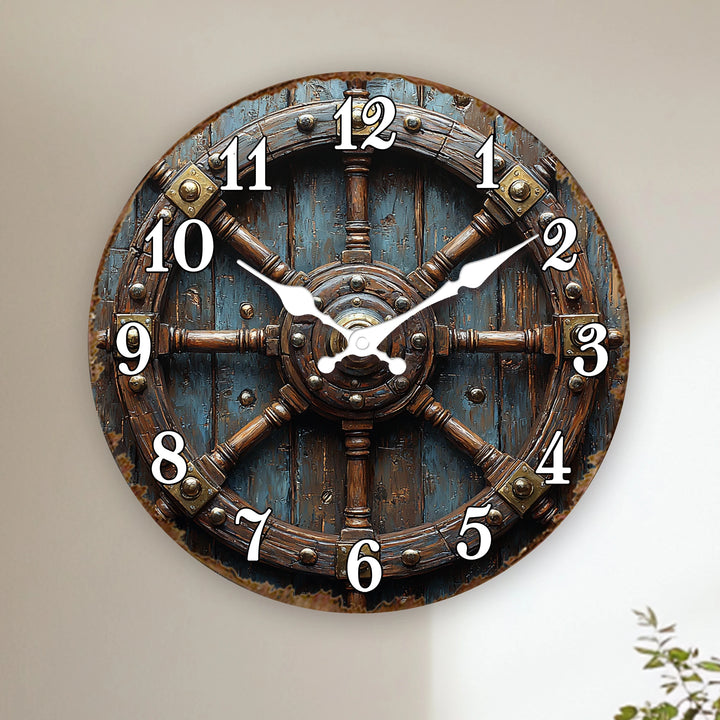 Steampunk Anchor Clock Style