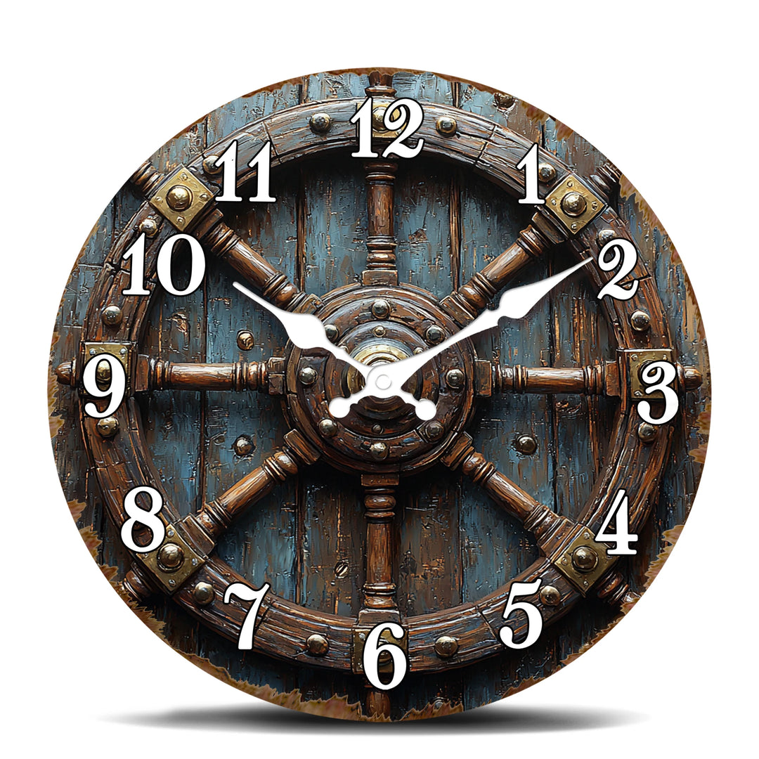 Steampunk Anchor Clock Wall