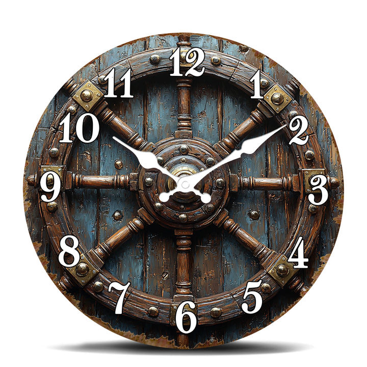 Steampunk Anchor Clock Wall