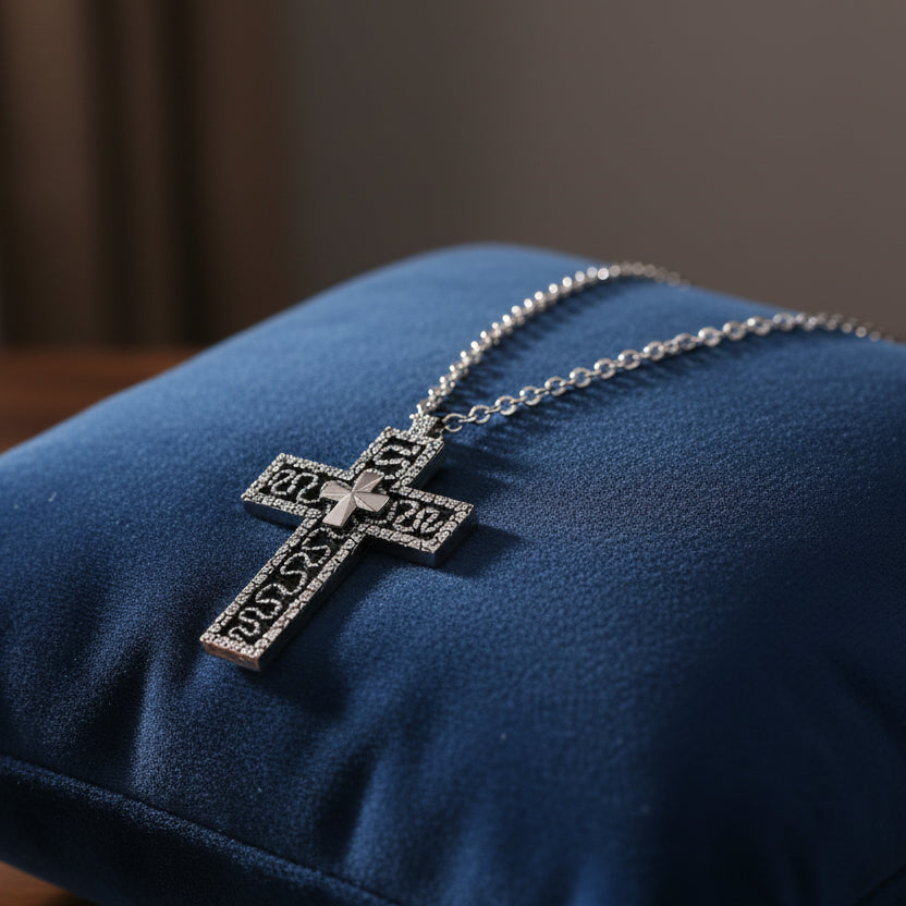 Steampunk Artistic Cross Necklace