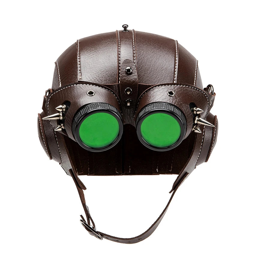 Steampunk Aviator Mask Brown