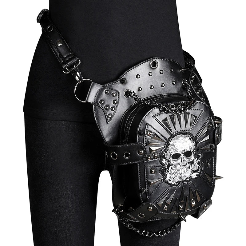 Steampunk Bag Skull Gothic Design leather