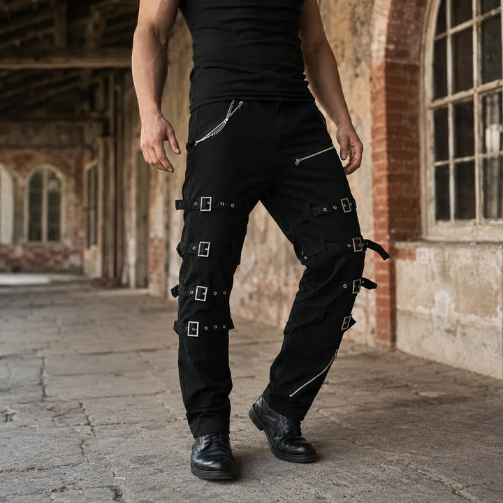 Steampunk Black Cargo Pant 
