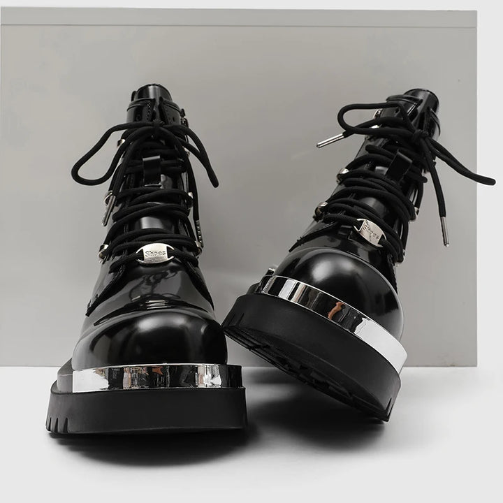 Steampunk Boots With Silver Toes