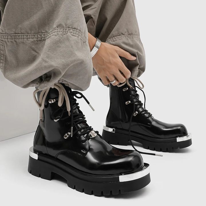 Steampunk Boots With Silver Toes bold