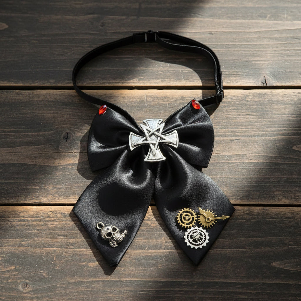 Steampunk Bow Tie With A Cross