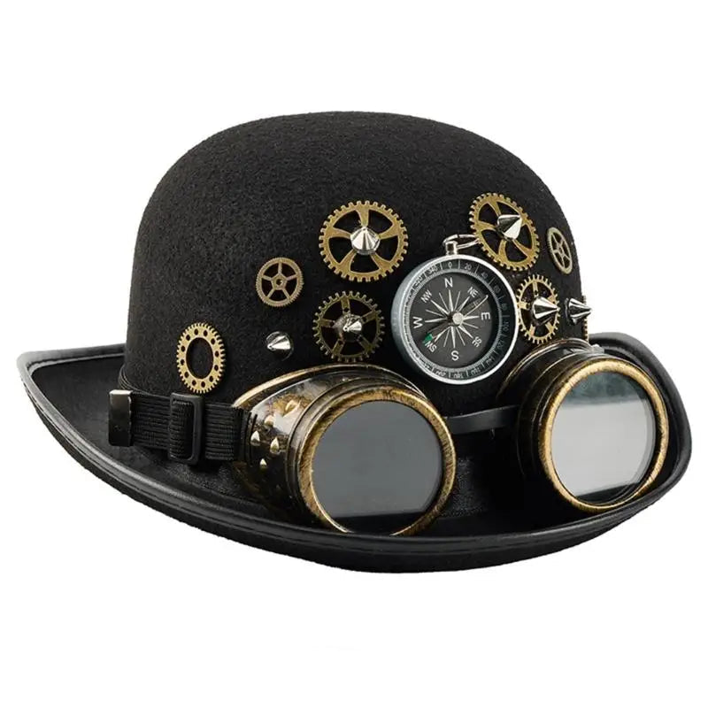 Steampunk Bowler Hat Black