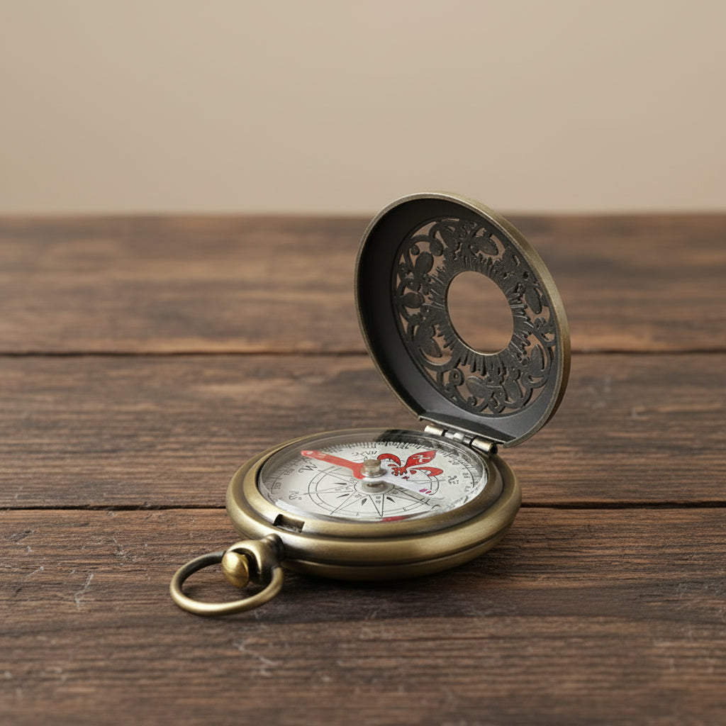 Steampunk Bronze Compass