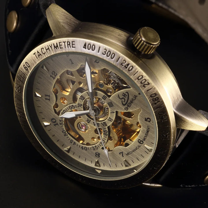 Steampunk Bronze Wristwatch mechanical