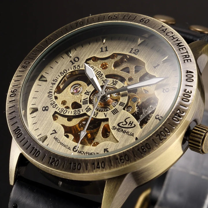 Steampunk Bronze Wristwatch refined