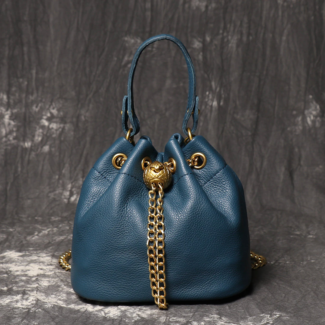 Steampunk Bucket Bag blue
