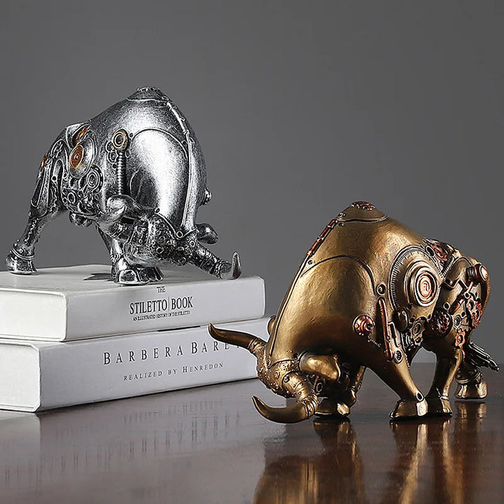 Steampunk Bull Statue
