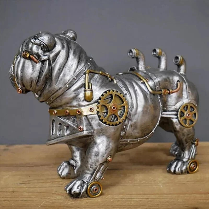 Steampunk Bulldog Sculpture elegant