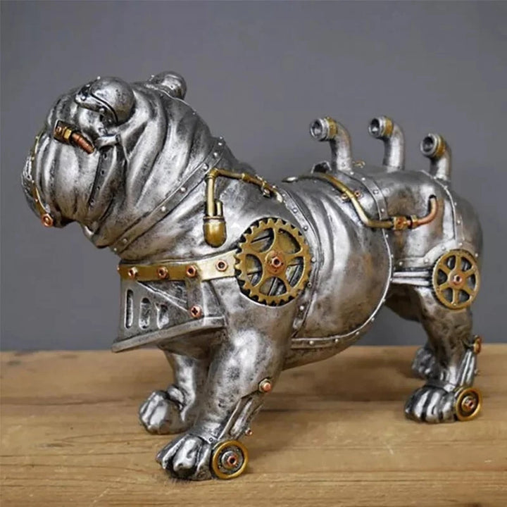 Steampunk Bulldog Sculpture elegant