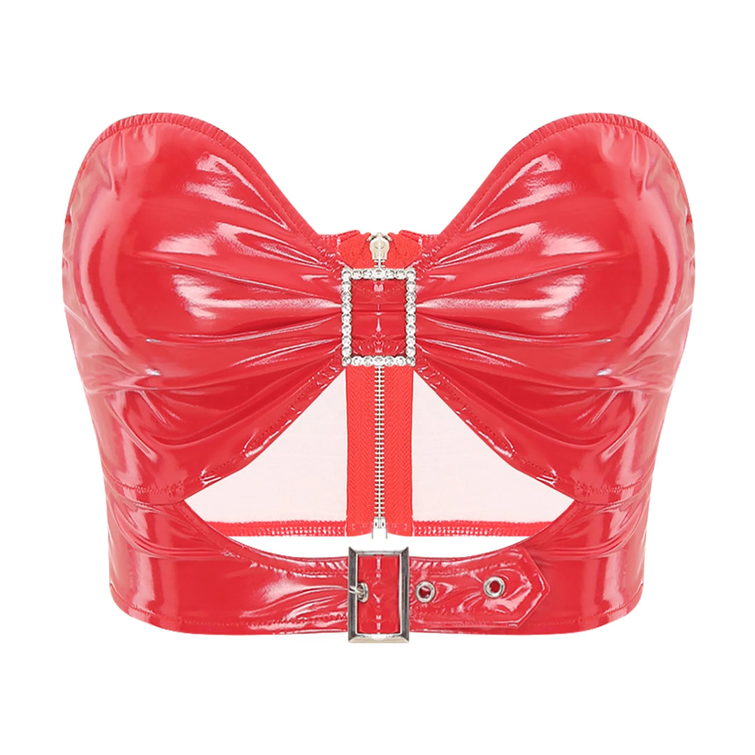 Steampunk Bustier Bra Red