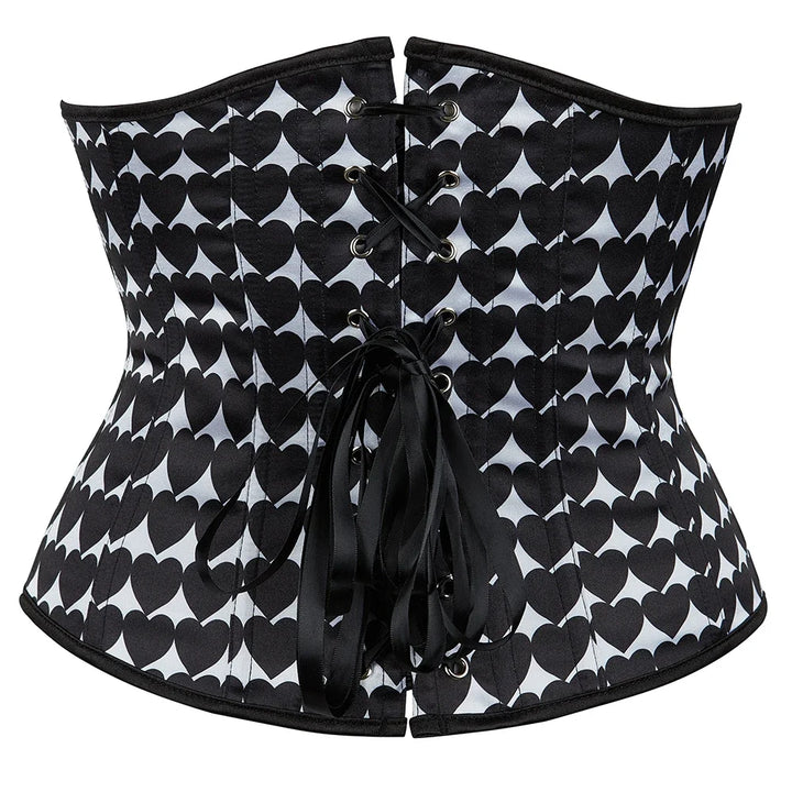 Steampunk Bustier Corset with Heart Pattern Back