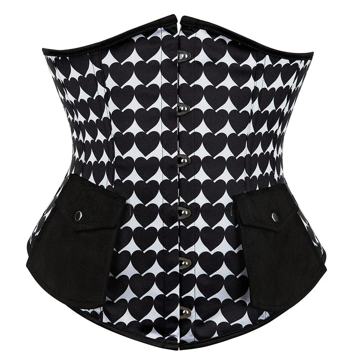 Steampunk Bustier Corset with Heart Pattern Stylish