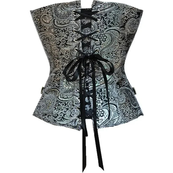 Steampunk Bustier Jacquard Corset Closure