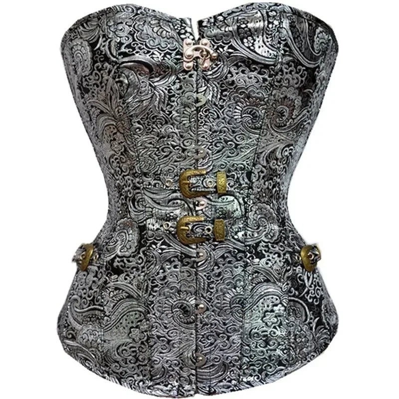 Steampunk Bustier Jacquard Corset Design