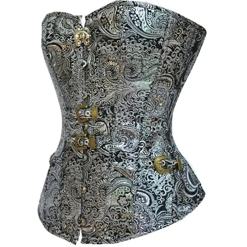 Steampunk Bustier Jacquard Corset Stylish