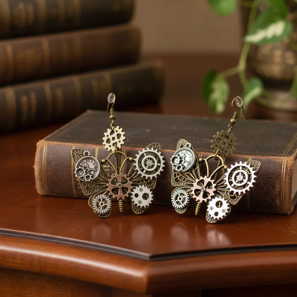 Steampunk Butterflies Earrings