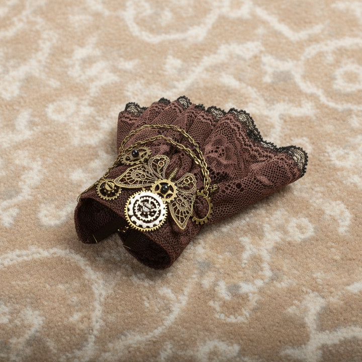 Steampunk Butterfly Lace Bracelet