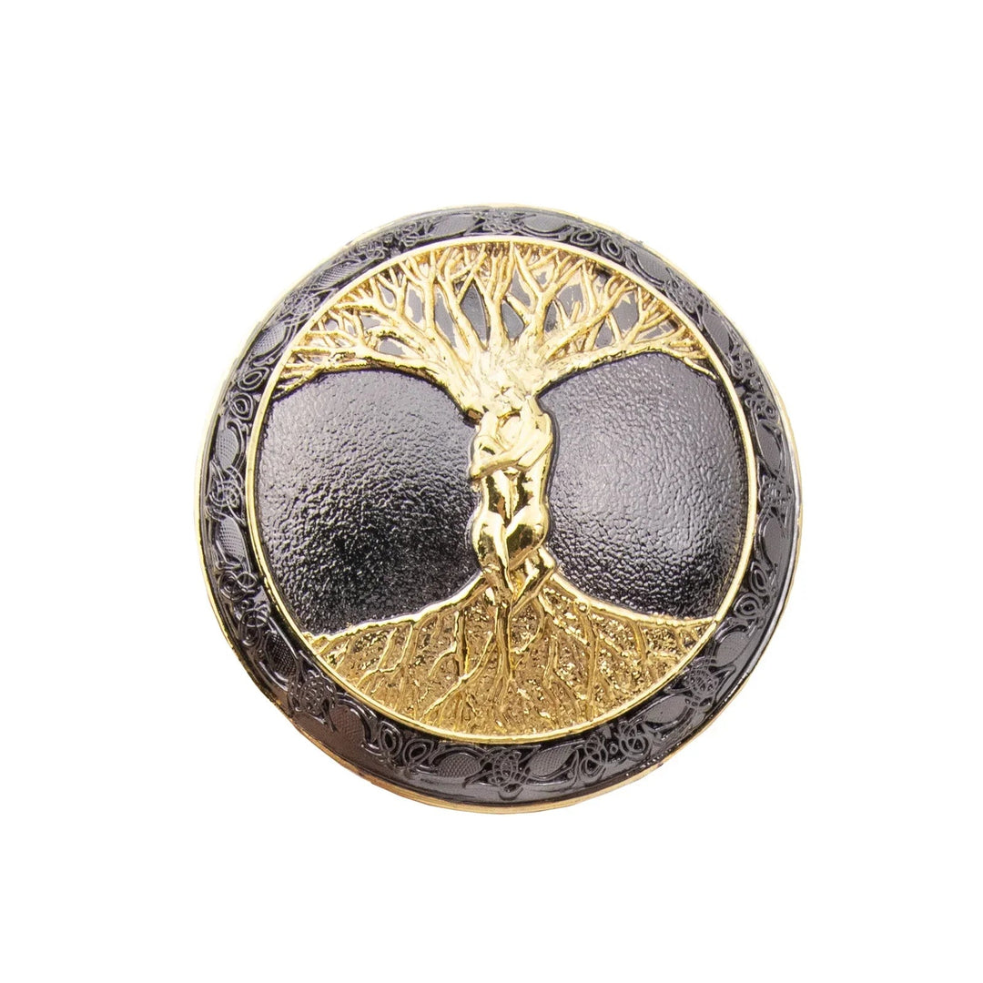 Steampunk Cane With A Black And Gold Tree Design chic