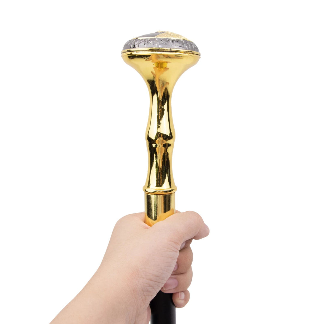 Steampunk Cane With A Black And Gold Tree Design fashion