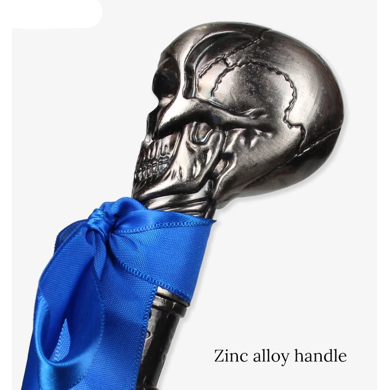 Steampunk Cane With Blue Ribbon fashion