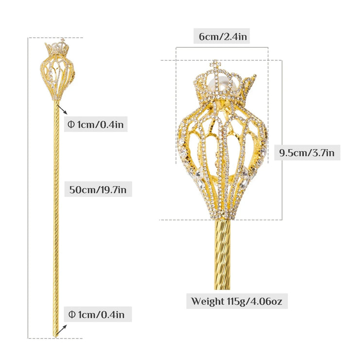 Steampunk Cane With Gold Crown And Diamonds