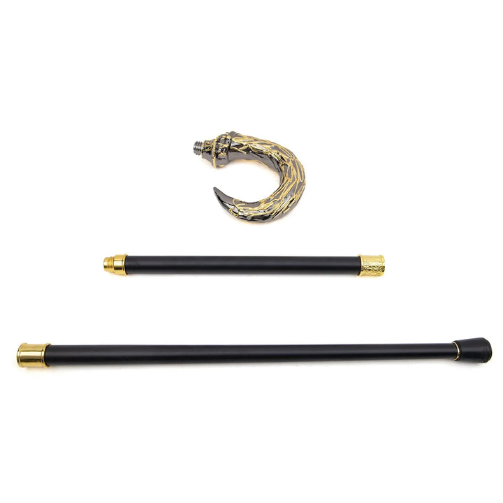 Steampunk Cane With Gold Hook unique 