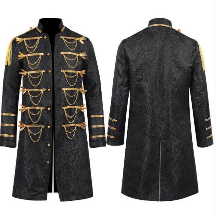 Steampunk Chain-link Coat Black