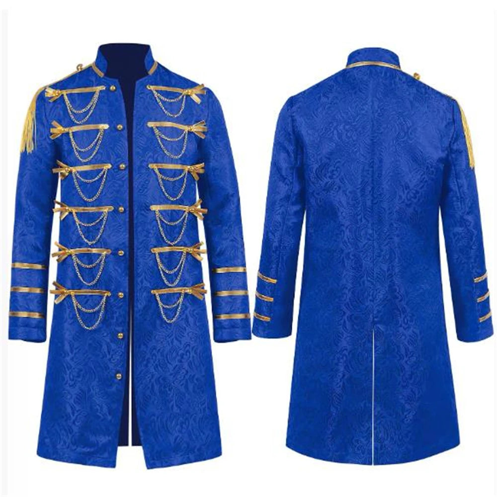 Steampunk Chain-link Coat Blue