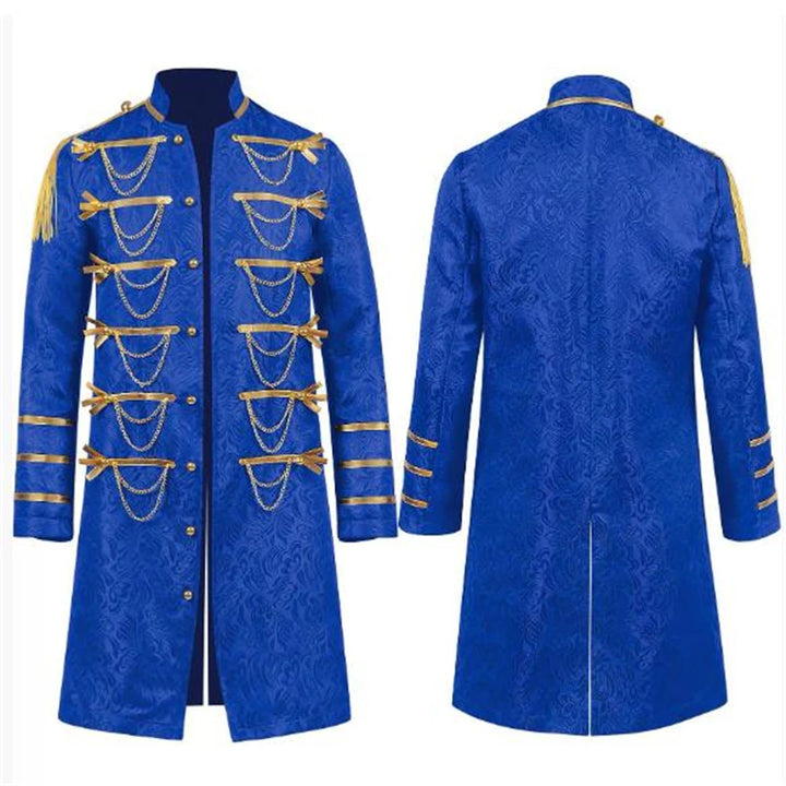 Steampunk Chain-link Coat Blue