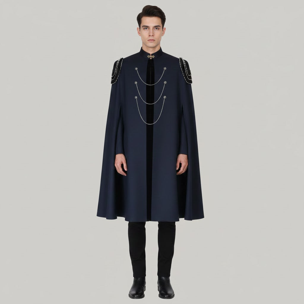 Steampunk Chain Cape Coat