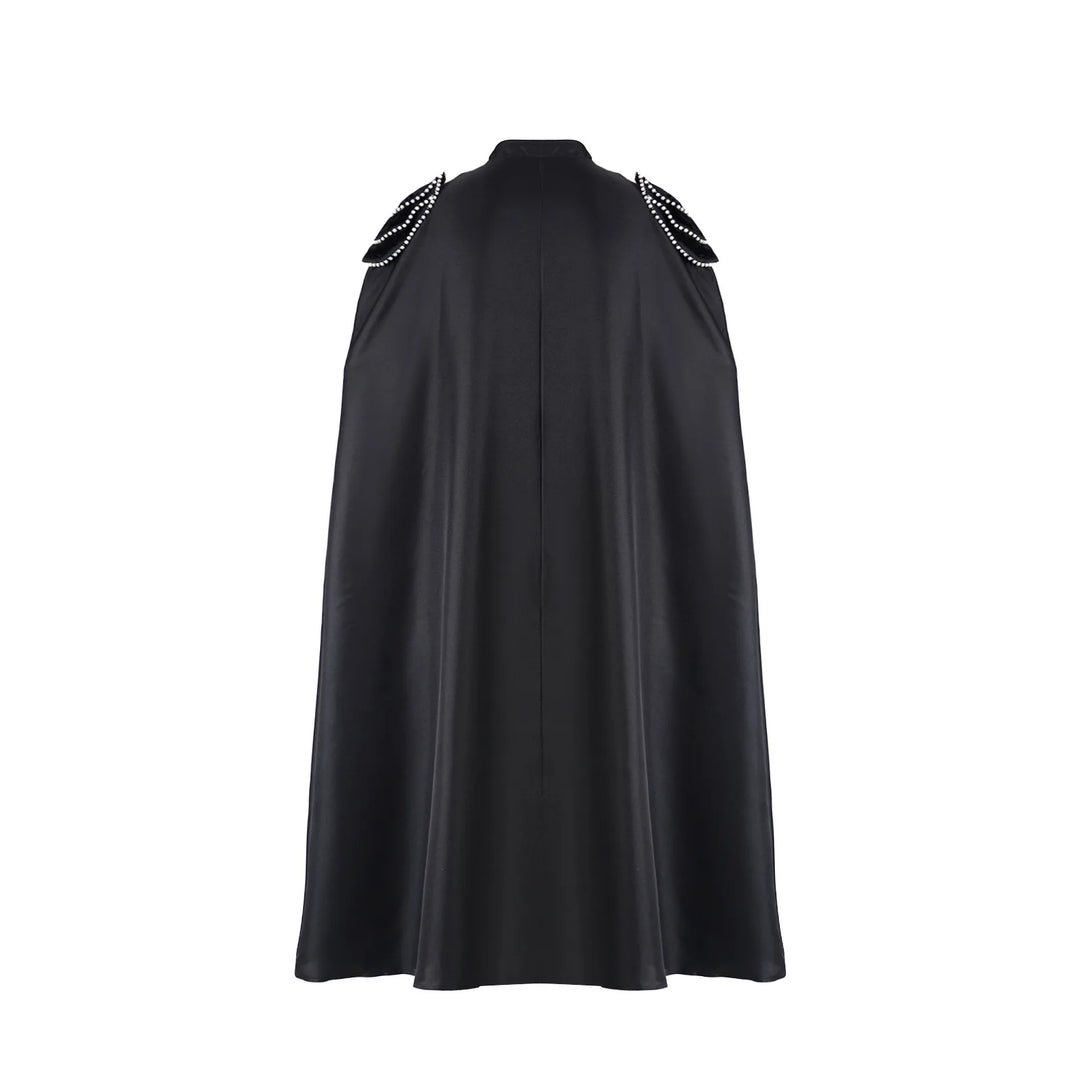 Steampunk Chain Cape Coat – metal chain detail