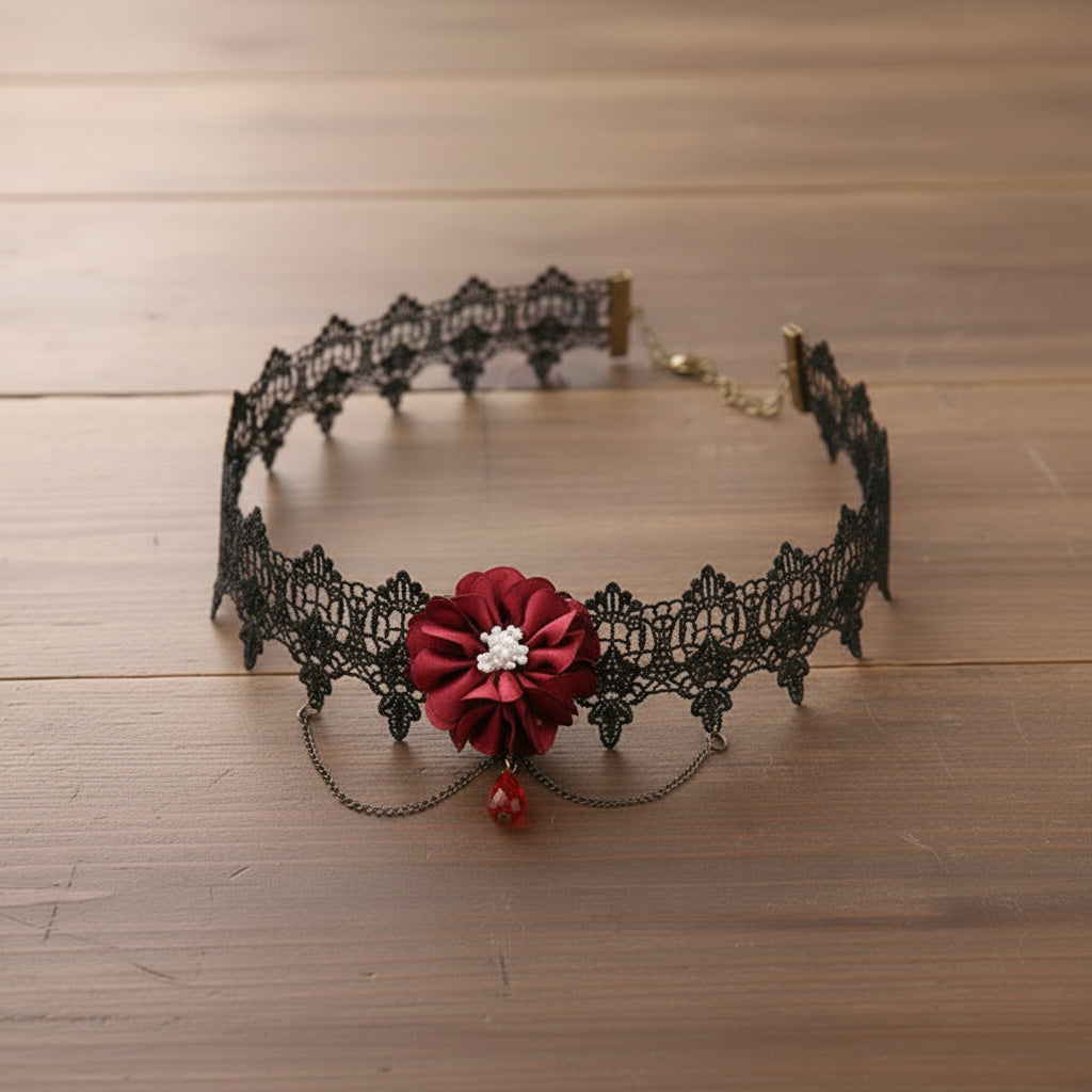 Steampunk Choker Necklace With Chains