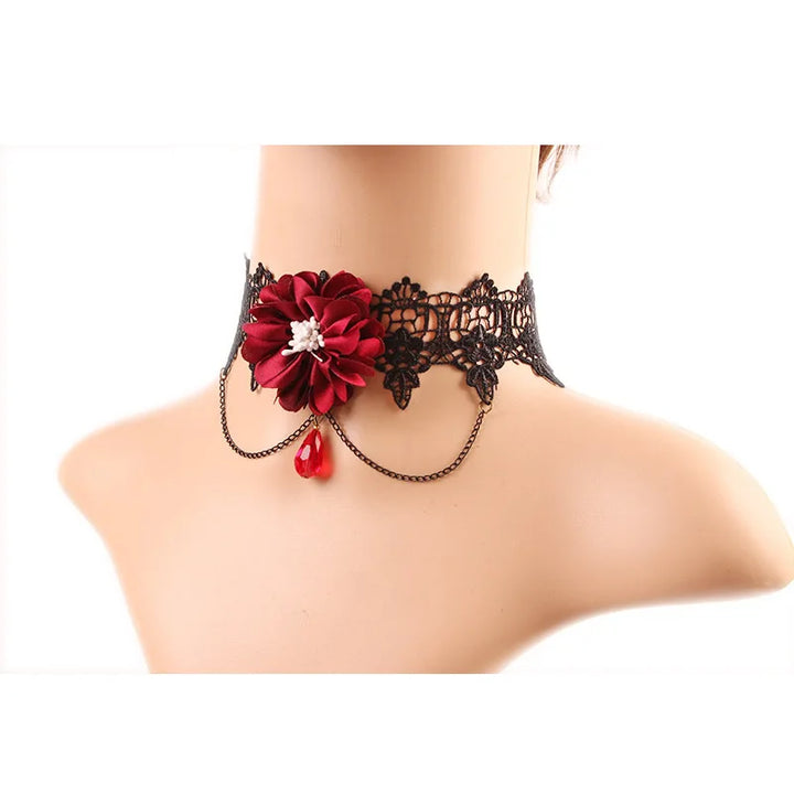 Steampunk Choker Necklace With Chains stylish