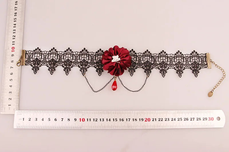 Steampunk Choker Necklace With Chains tendance